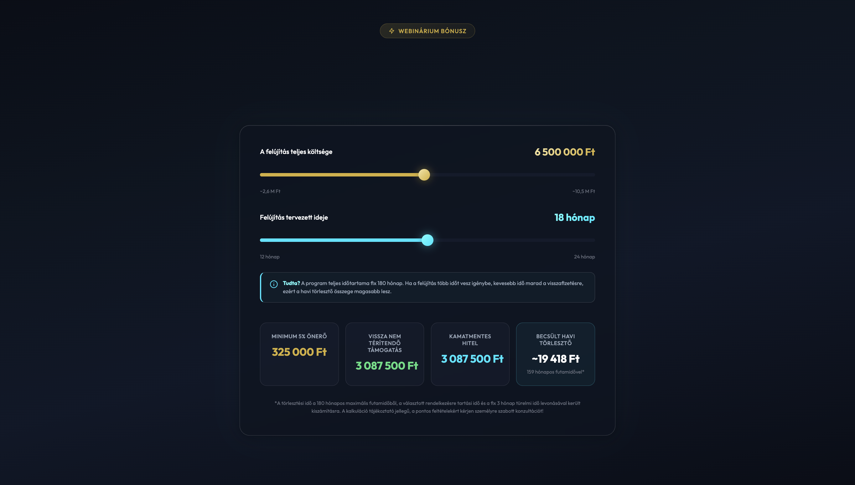 KEHOP Plusz Kalkulátor előnézet